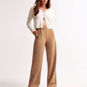 Abercrombie & Fitch Camel Wide Leg Trousers